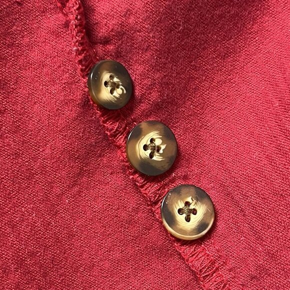 Eddie Bauer Corduroy Shirt Jacket Shacket Women’s Size Large Red Thick Heavy - Picture 12 of 16